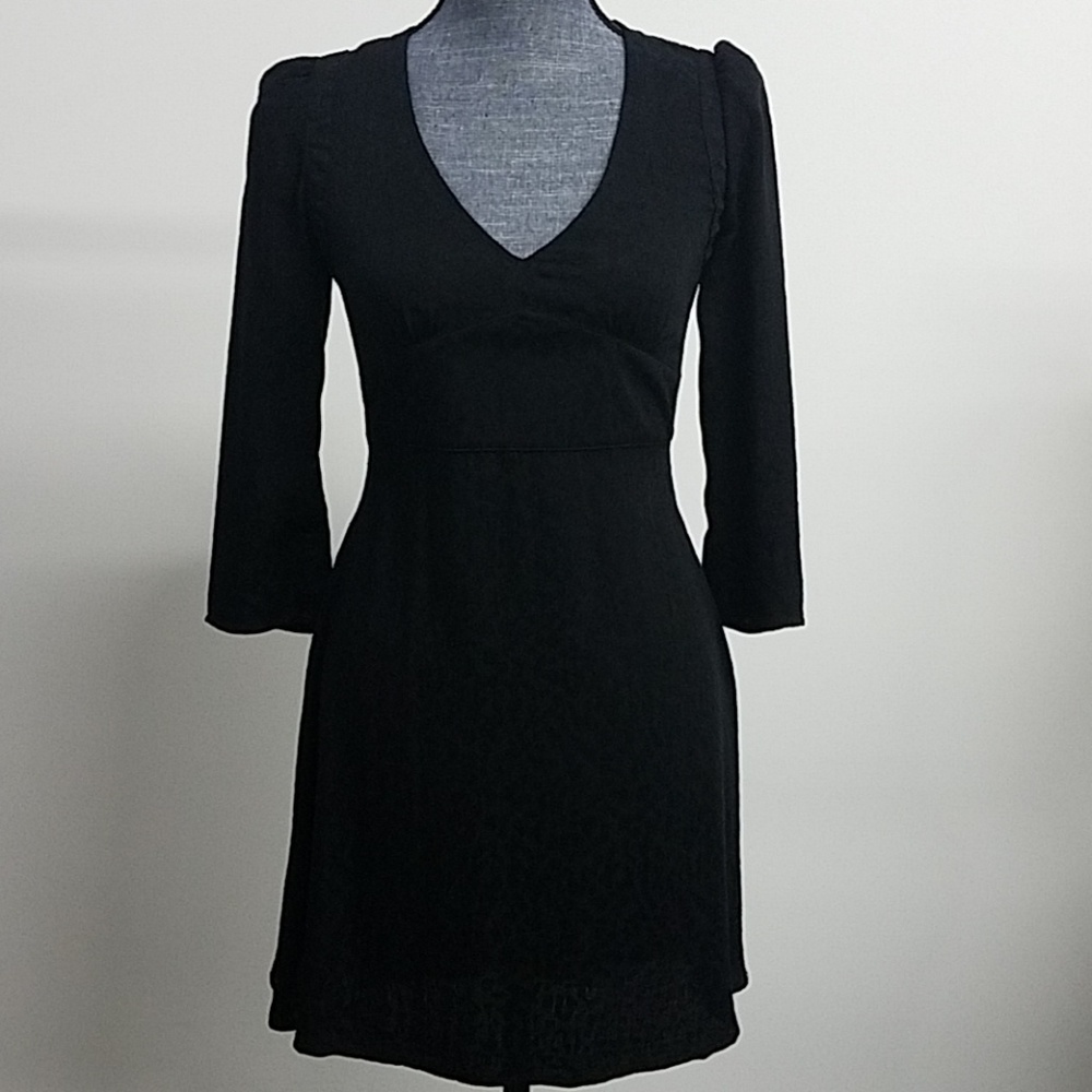 Black jacquard dress